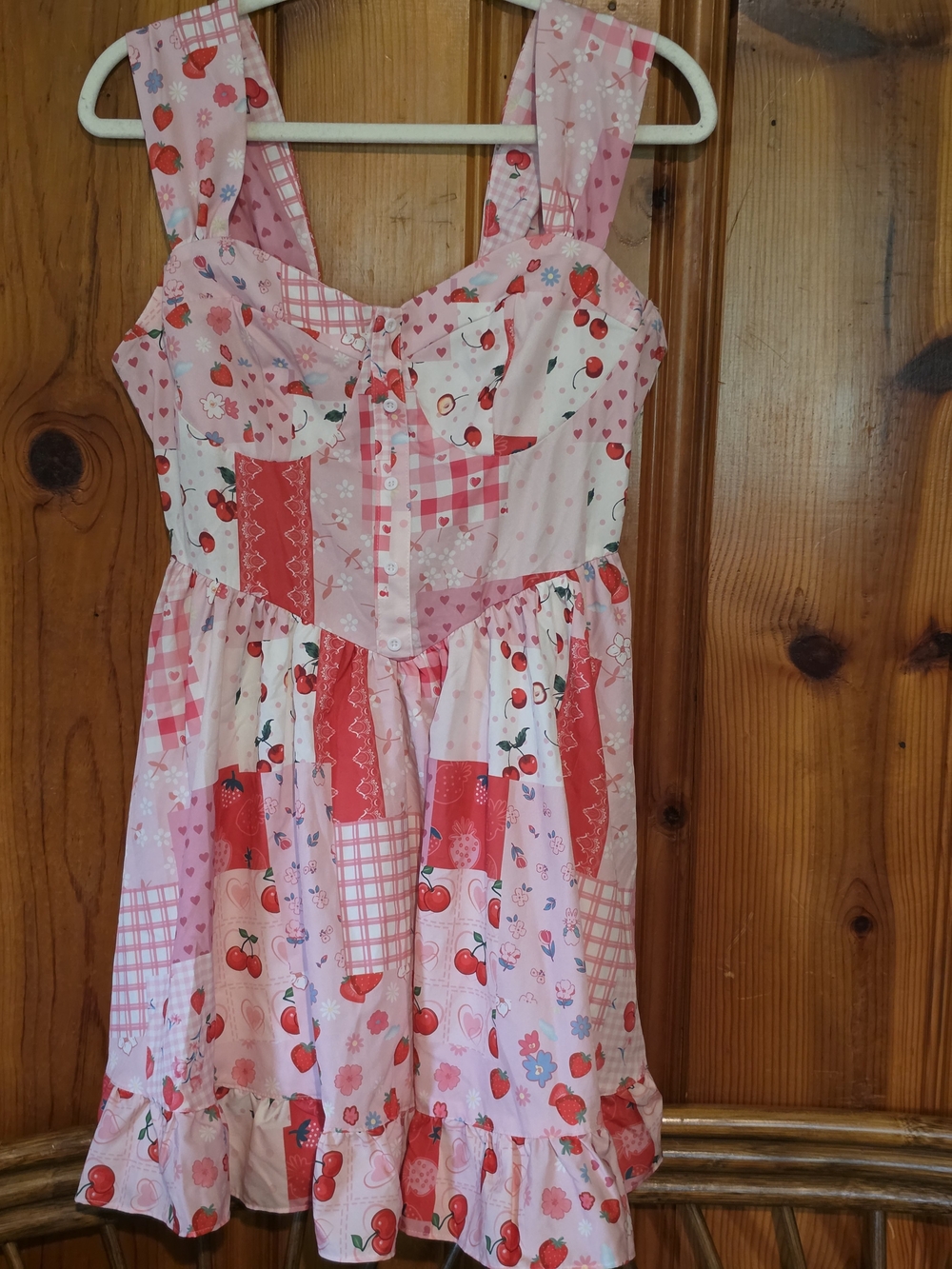 Pink Cherry Patchwork Sundress - Picture 4 of 16
